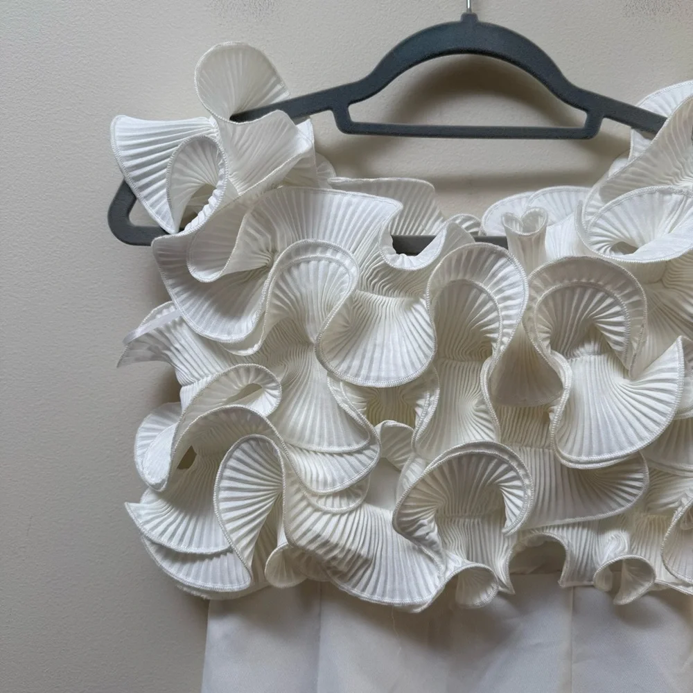 Do + Be White Ruffle Mini Dress